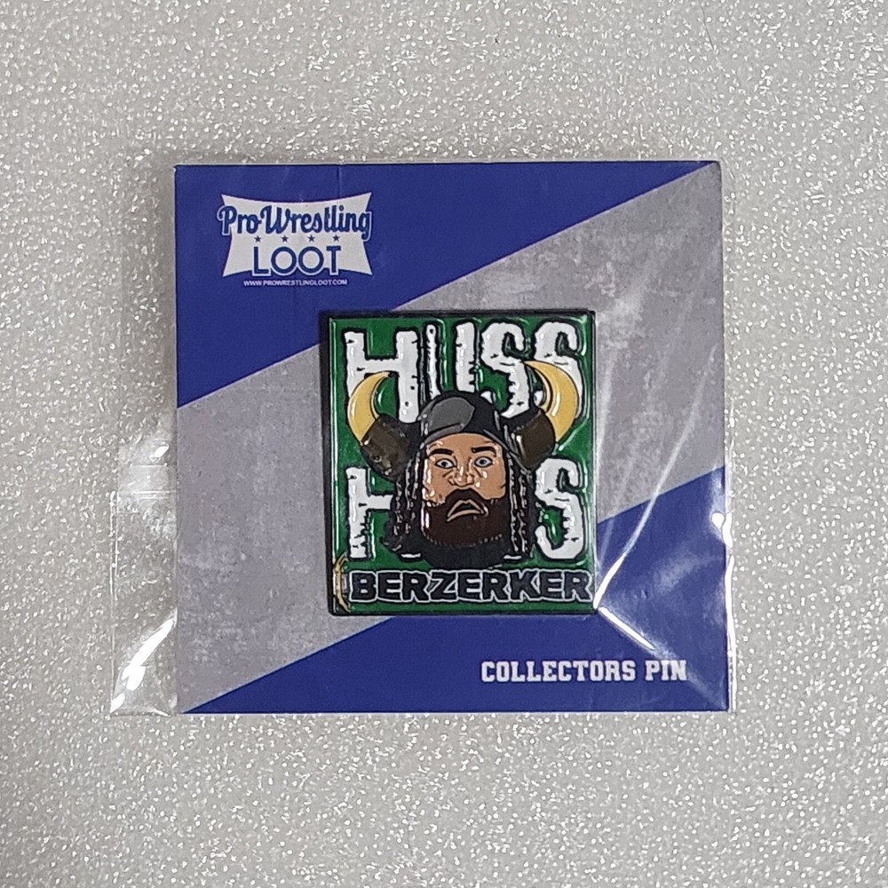 Pro Wrestling Loot Berzerker Huss Huss Collectors Lapel Pin New PRO Crate